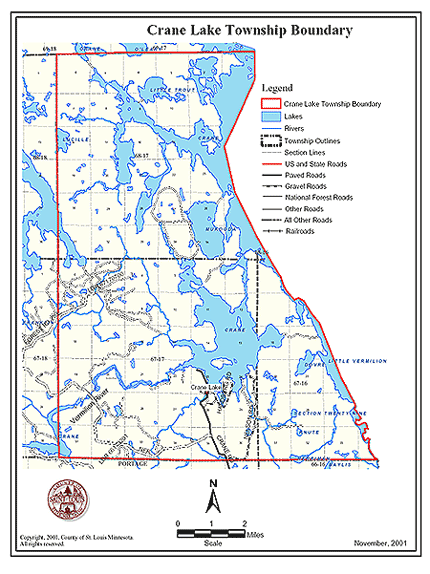 Map of Crane Lake Township